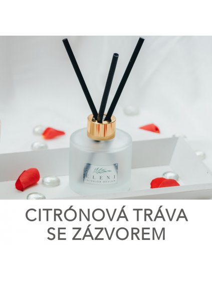 Difuzér FROSTY 100 ml + Citrónová tráva se zázvorem