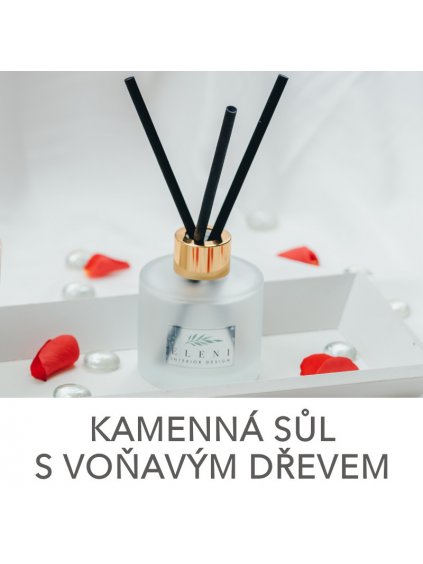 Difuzér FROSTY 100 ml + Kamenná sůl s voňavým dřevem