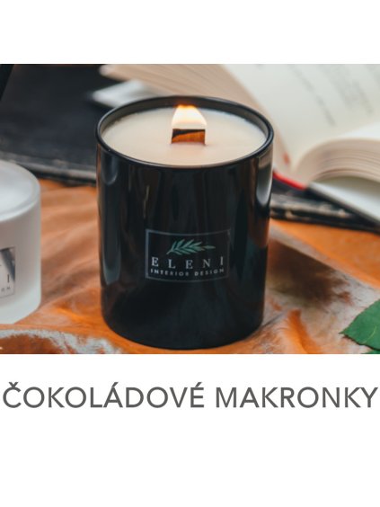 BLACK NIGHT s vůní Čokoládových makronek, vonná svíčka 265 g