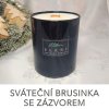 BLACK NIGHT s vůní SVÁTEČNÍ BRUSINKY SE ZÁZVOREM, vonná svíčka 265 g