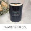 BLACK NIGHT s vůní SVÁTEČNÍHO ŠTRŮDLU, vonná svíčka 265 g