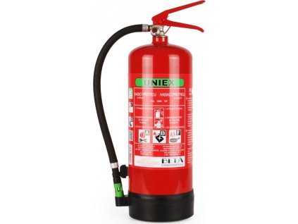 UNIEX Pěnový hasící přístroj F6 BETA WLi - 6L, k hašení lithiových baterií (Varianty UNIEX Pěnový hasící přístroj F6 BETA WLi - 6L, k hašení lithiových baterií, Kód: 26209)
