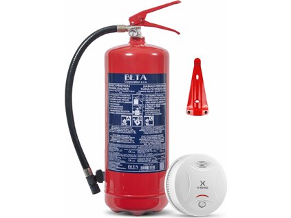Set ke kolaudaci staveb C1 - Hasicí přístroj + detektor (HP práškový 6kg) (Verze 43A/233B/C + detektor X-Sense SD13 - Kód: 16977)