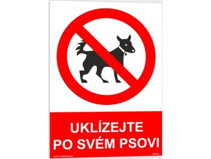 Uklízejte po svém psovi (Verze Plast 210 x 297 mm (A4) tl. 0.5 mm - Kód: 06257)