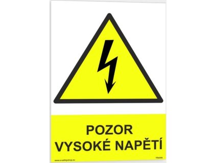 Pozor vysoké napětí (Verze Samolepka 148 x 210 mm (A5) tl. 0.1 mm - Kód: 08794)