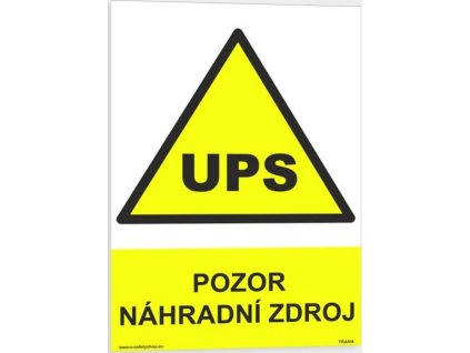 Pozor náhradní zdroj (Verze Samolepka 148 x 210 mm (A5) tl. 0.1 mm - Kód: 09476)