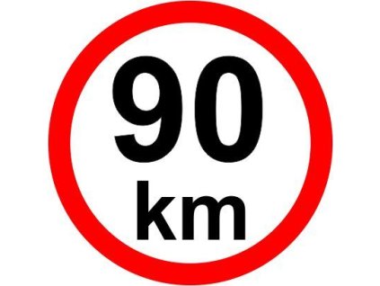 Omezení rychlosti – 90 km/hod retroreflexní (Verze Samolepka ∅ 200 mm - Kód: 03716)