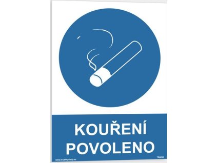 Kouření povoleno 2 (Verze Samolepka 148 x 210 mm (A5) tl. 0.1 mm - Kód: 14318)