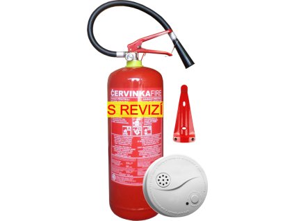 Set ke kolaudaci staveb A1 - Hasicí přístroj + detektor (HP práškový 6kg) (Verze 34A/183B/C + detektor HOME - Kód: 16974)