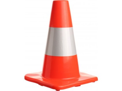 Dopravní silniční kužel reflexní PVC Signus TC1 (Verze červenobílý reflexní, 50 cm (dva pruhy) - Kód: 04863)