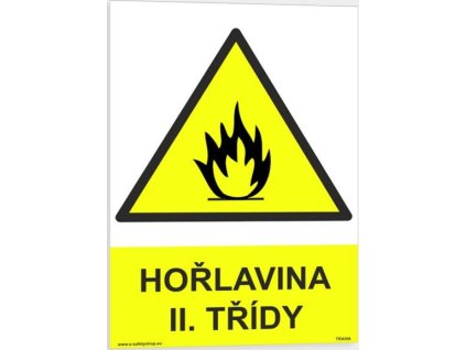 Hořlaviny ll. třídy (Verze Samolepka 210 x 297 mm (A4) tl. 0.1 mm - Kód: 01593)