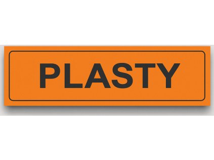 Tříděný odpad Plasty (Verze Plast 290 x 100 mm tl. 0.5 mm - Kód: 02083)