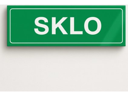 Tříděný odpad Sklo (Verze Plast 290 x 100 mm tl. 0.5 mm - Kód: 02926)