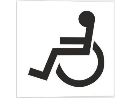 Invalida - vozíčkář - symbol symbol (Verze Samolepka 92 x 92 mm tl. 0.1 mm - Kód: 03248)
