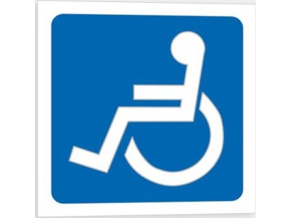 Bezbariérový přístup - symbol (Verze Samolepka 90 x 90 mm tl. 0.1 mm - Kód: 03262)
