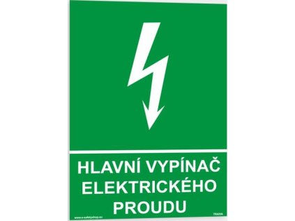 Hlavní vypínač elektrického proudu (Verze Plast 210 x 297 mm (A4) tl. 0.5 mm - Kód: 05460)