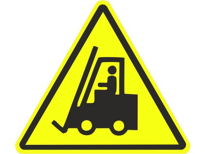 Podlahové značení Pozor motorové vozíky (Verze 400 mm x 400 mm - Kód: 13098)