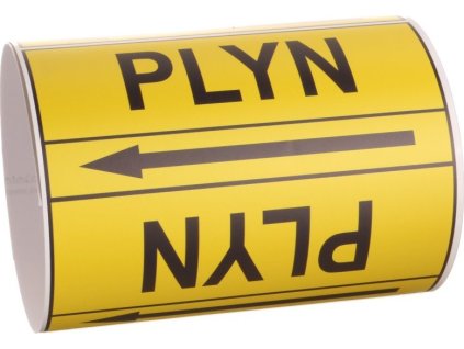 Páska na značení potrubí Signus M25 - PLYN (Varianty Samolepka 130 x 100 mm, délka 1,5 m, Kód: 25814)