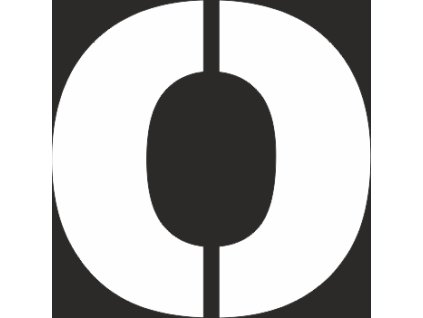 Šablona písmeno "O" vodorovné značení (Varianty Šablona písmeno "O" vodorovné značení, 235 x 235 mm, výška písma: 160 mm, Kód: 24893)
