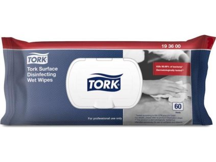 Vlhčené ubrousky TORK Premium na dezinfekci povrchů - 60ks