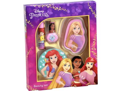 princezny set s leskem a balzamem na rty lakem na nehty a zrcatko