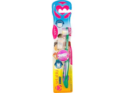 spazzolino detsky zubni kartacek s krytkou dino soft