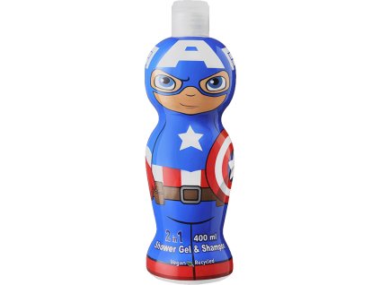 captain america 2v1 sprchovy gel a sampon 400 ml