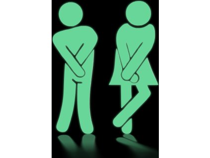 Samolepící fotoluminiscenční označení WC - muži a ženy (Varianty Samolepící fotoluminiscenční označení WC muži i ženy set (200 x 85 mm) - kód: 24594)