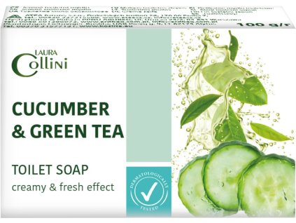 laura collini toaletni mydlo cucumber a green tea 100 g