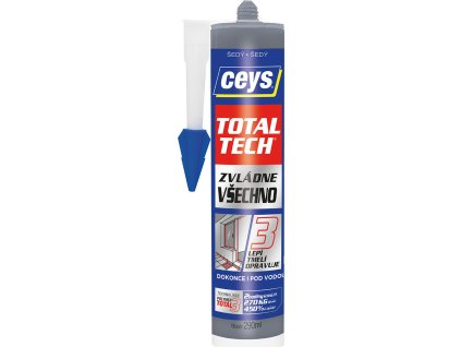 Lepidlo Ceys TOTAL TECH EXPRESS, 2v1 tmel, šedé, 290 ml