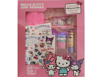 hello kitty set lak na nehty pomada nalepky a privesek
