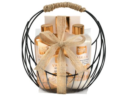 bon matin set koupelovy v kosiku vanilla