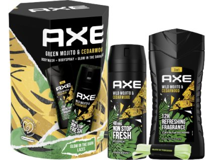 axe kazeta green mojito cedarwood s tkanickami deodorant 150 ml sprchovy gel 3v1 250 ml