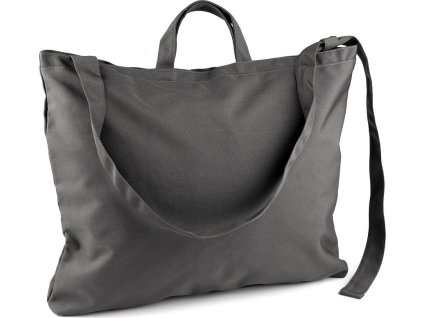 Velká pevná taška s podšívkou a zipem 50x42 cm (Balení 1 ks, Varianta 1 šedá tmavá)