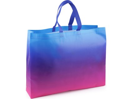 Taška z laminované netkané textilie duhová 46x36 cm (Balení 1 ks, Varianta pink modrá)