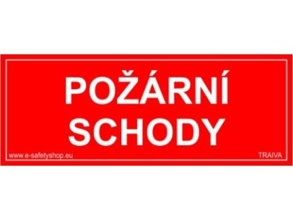 Požární schody (Verze Plast 210 x 80 mm tl. 0.5 mm - Kód: 05524)