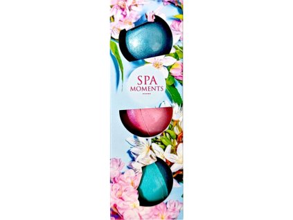 spa moments set sumivych kouli do koupele bambucke maslo 3x80g