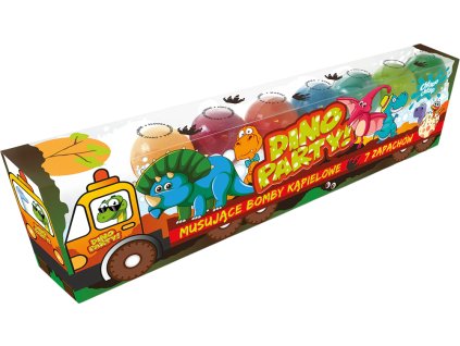 set sumivych kouli do koupele dino party 7x50 g