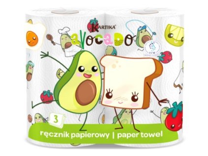 kuchynske uterky potistene avocado 3 vrstve 2 ks