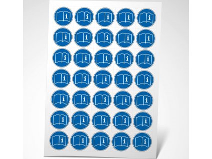 Příkaz čti návod k obsluze (Verze Samolepka 40 x 40 mm tl. 0.1 mm - arch 35 ks - Kód: 02594)