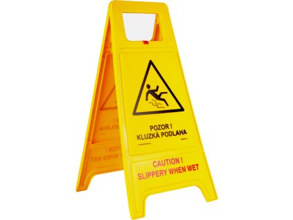 Výstražný stojan Pozor kluzká podlaha, áčko (Varianty Výstražný stojan (áčko), bez potisku, Kód: 04205)