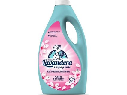 Prací gel Lavandera, třešňové květy, 2500 ml/50 pracích dávek, na praní