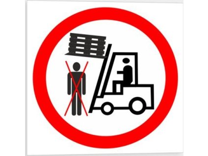 Nevstupuj pod zvednutá břemena - symbol (Verze Samolepka 92 x 92 mm tl. 0.1 mm - Kód: 02612)