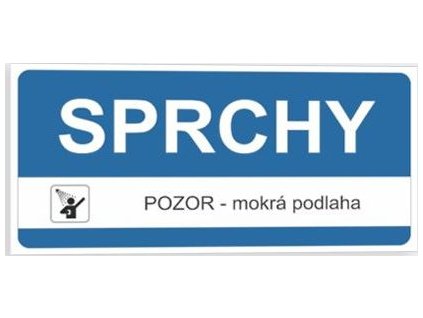 Sprchy - mokrá podlaha (Verze Samolepka 190 x 90 mm tl. 0.1 mm - Kód: 10905)