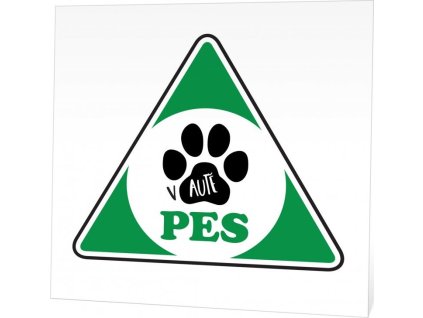 Pes v autě, samolepka 10,5 cm (Varianty Pes v autě, samolepka 10,5 cm, Kód: 25642)