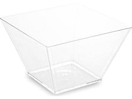 Fingerfood kelímek (PS) hranatý čirý 110 x 110 x 70 mm 500ml [20 ks]