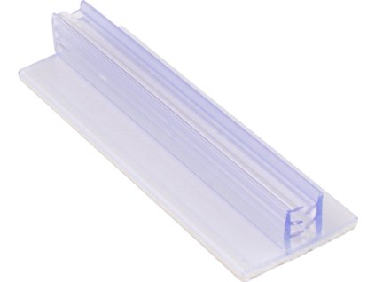 Lamelový držák tabulek - velký (Varianty L2, rozměr: 150 x 42 mm, štěrbina pro tabulku 3-5 mm - Kód: 25596)
