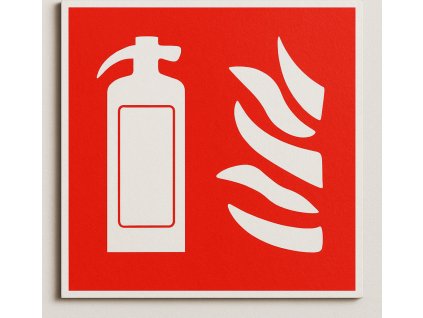 Hasicí přístroj - značka (Verze Samolepka 150 x 150 mm tl. 0.1 mm - Kód: 00082)