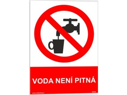 Voda není pitná (Verze Plast 148 x 210 mm (A5) tl. 0.5 mm - Kód: 06420)