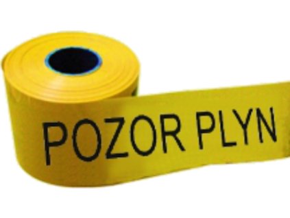 Fólie do výkopu - POZOR PLYN (Verze 300 mm x 100 m - Kód: 13177)